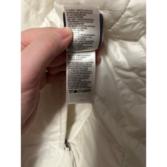 The North Face Women's Mossbud Swirl White Insulated Reversible Jacket Large - Picture 10 of 12